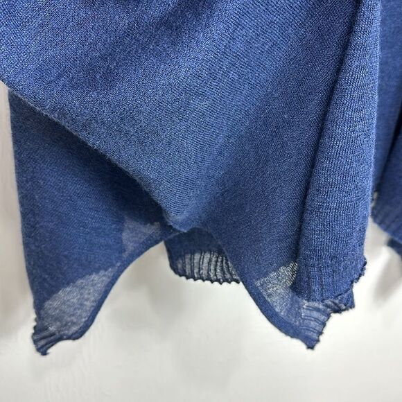 Toni T Blue Viscose Blend Batwing Sleeve Relaxed Fit Tunic Top One Size - Picture 4 of 9